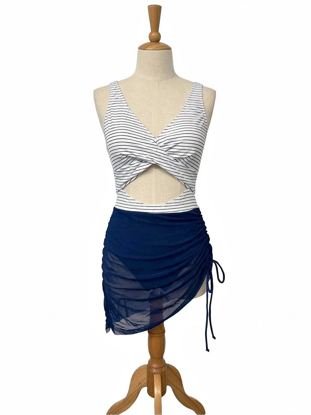 Striped One Piece in Blue & White New M